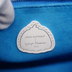 Louis Vuitton Handbag Monogram Empreinte Collaboration with Yayoi Kusama Pumpkin Dot LVxYK On the Go PM Blue Blank Women's