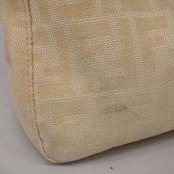 Fendi Handbag Zucca Mamma Bucket Canvas Ivory Women's