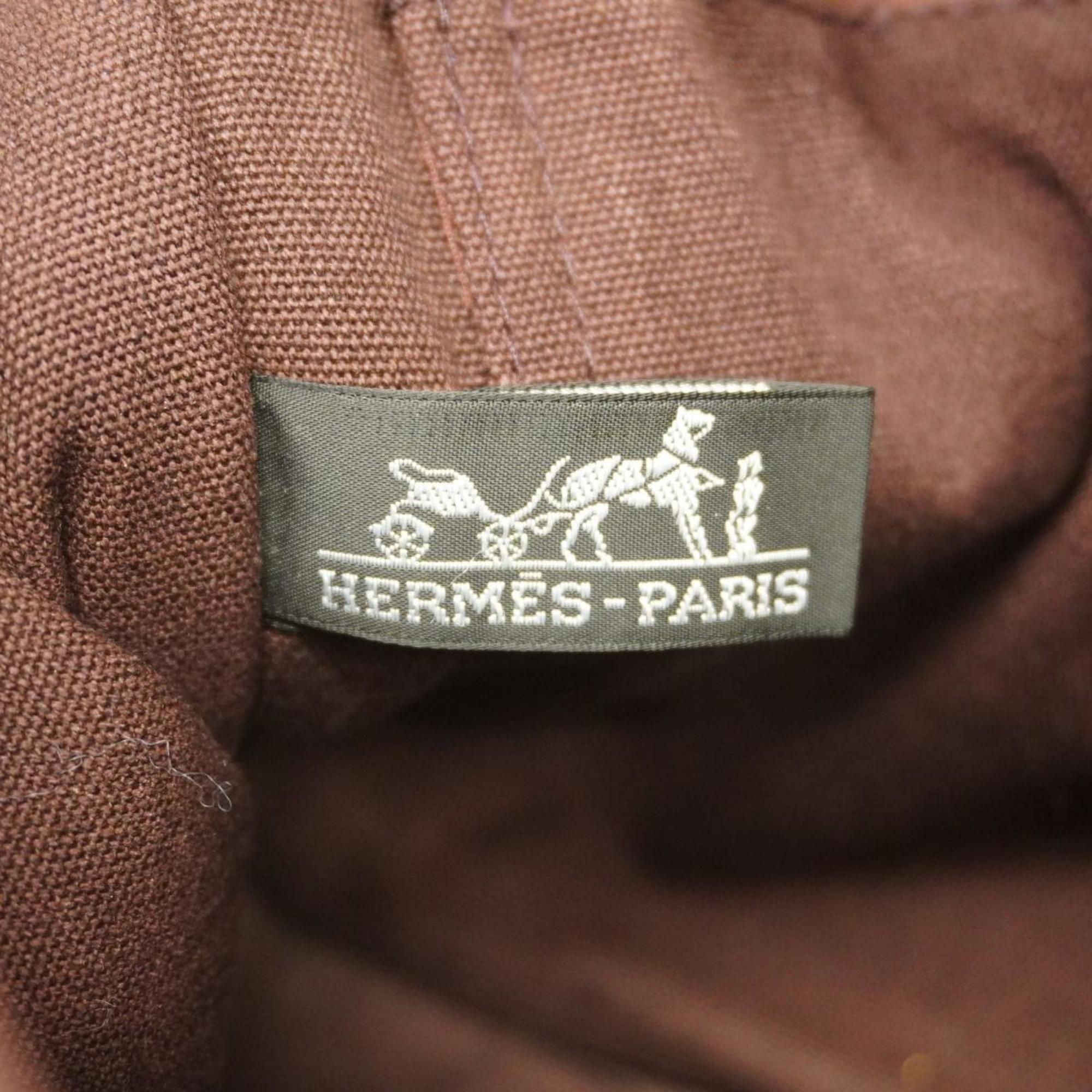 Hermes Tote Bag Foule PM Canvas Bordeaux Women's