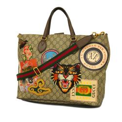 Gucci handbag GG Supreme 474085 brown ladies