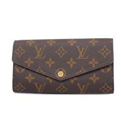 Louis Vuitton Long Wallet Monogram Portefeuille Sarah M62234 Brown Fuchsia Ladies