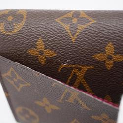 Louis Vuitton Long Wallet Monogram Portefeuille Sarah M62234 Brown Fuchsia Ladies