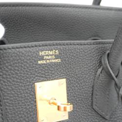 Hermes handbag Birkin 35 B stamp Taurillon Clemence black ladies