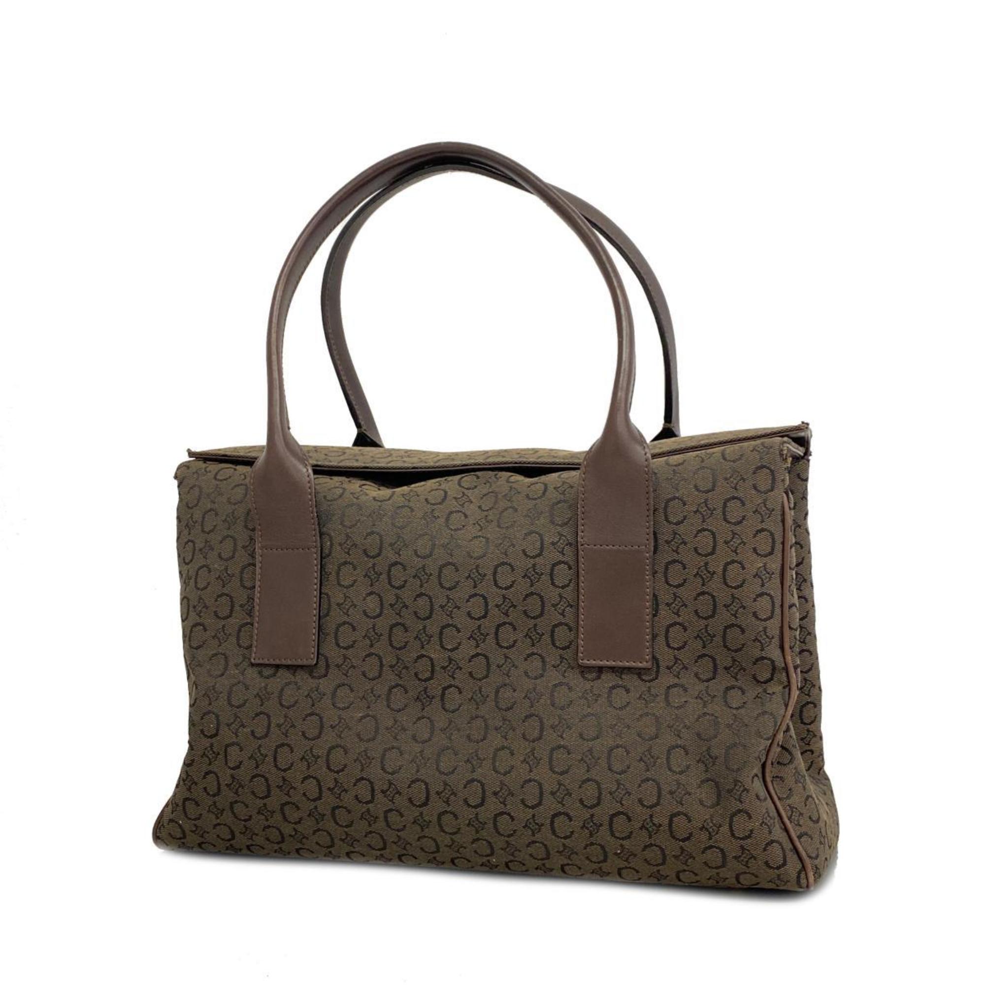 Celine handbag macadam canvas brown ladies