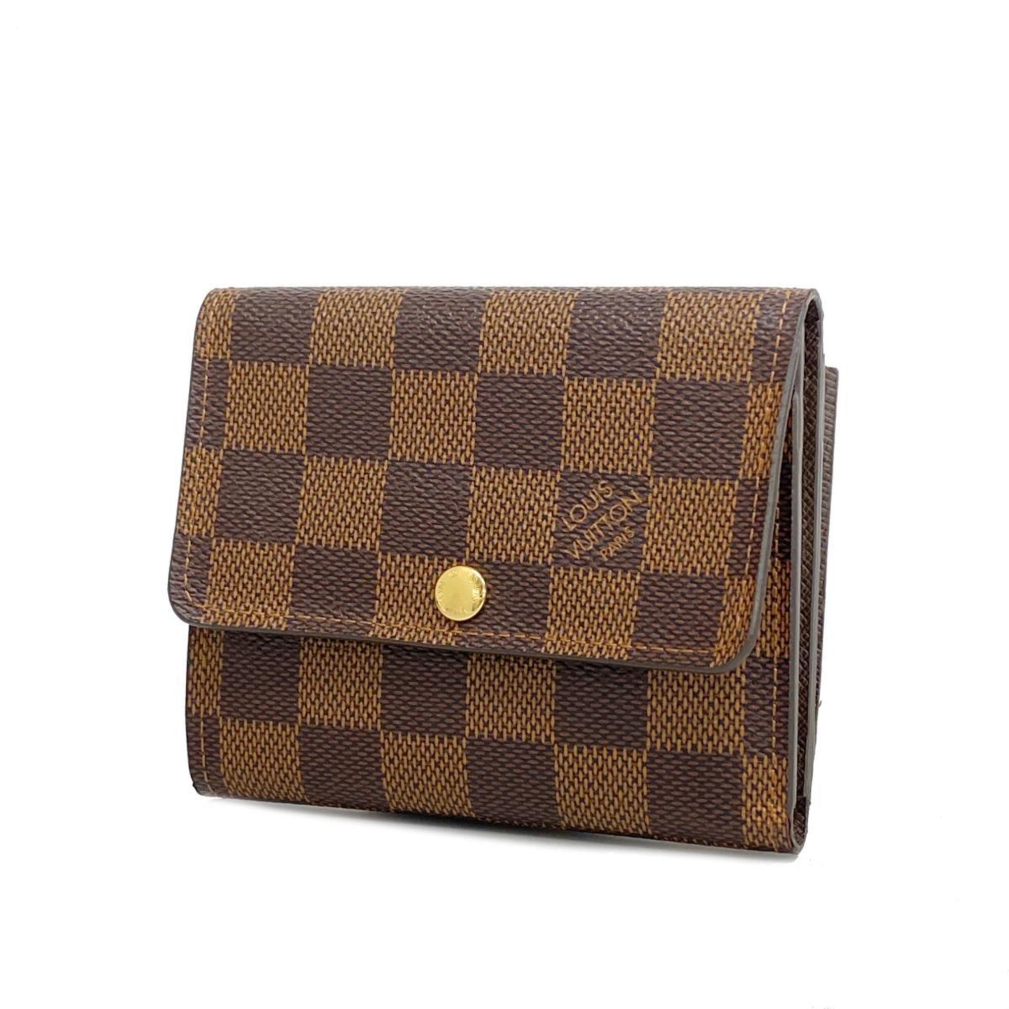 Louis Vuitton Tri-fold Wallet Damier Portefeuille Anais N63242 Ebene Men's Women's