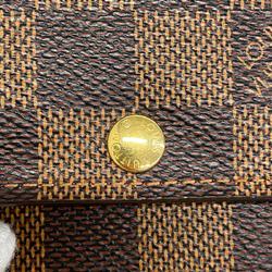 Louis Vuitton Tri-fold Wallet Damier Portefeuille Anais N63242 Ebene Men's Women's