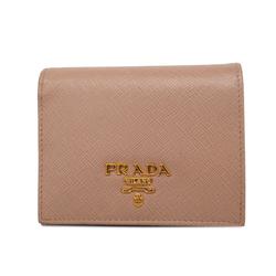 Prada wallet, Saffiano leather, pink beige, women's