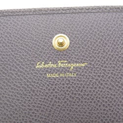 Salvatore Ferragamo Gancini Business Card Holder Case Calf Leather Women's
