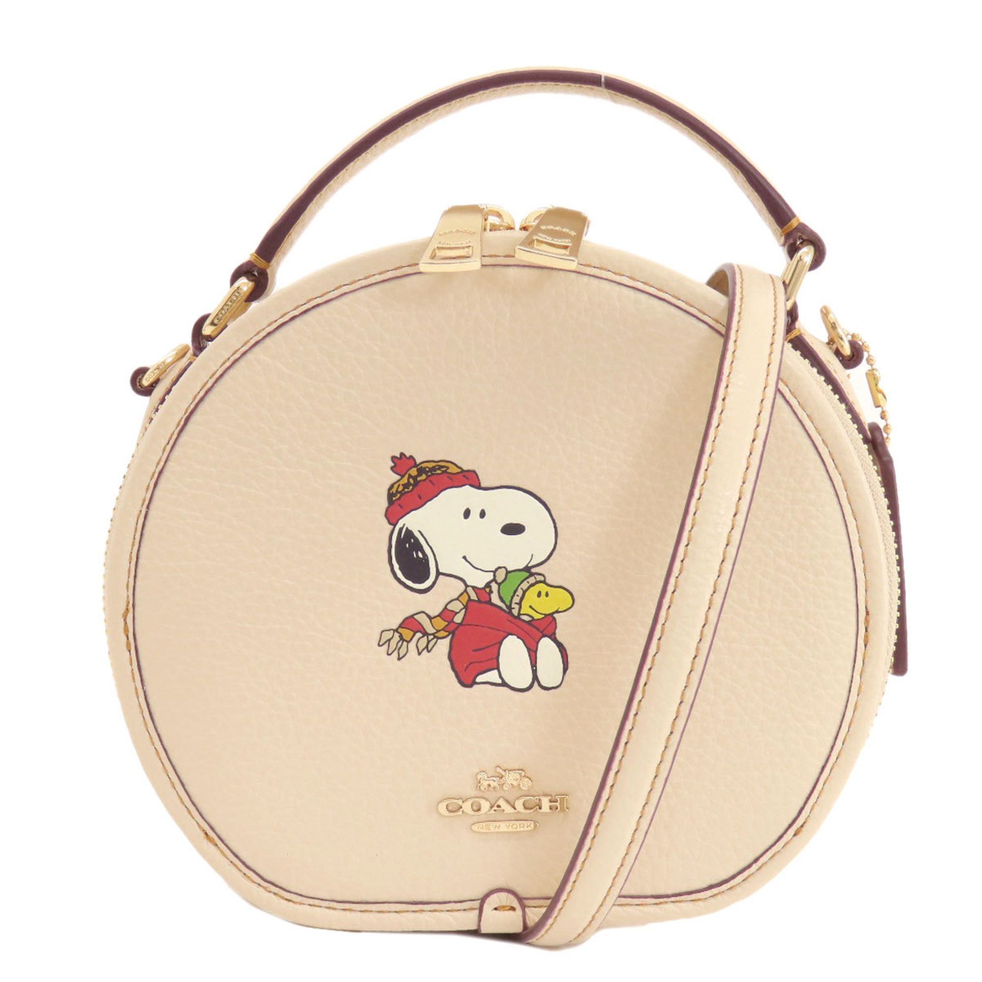 Coach CE845 Canteen Peanuts Collaboration Handbag Leather Women's COACH