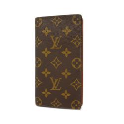 Louis Vuitton Long Wallet Monogram Portochequi Carte Credit M62225 Brown Men's Women's