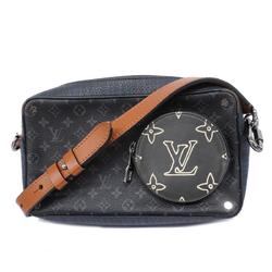 Louis Vuitton Shoulder Bag Monogram Eclipse Volga On Strap M69688 Black Men's