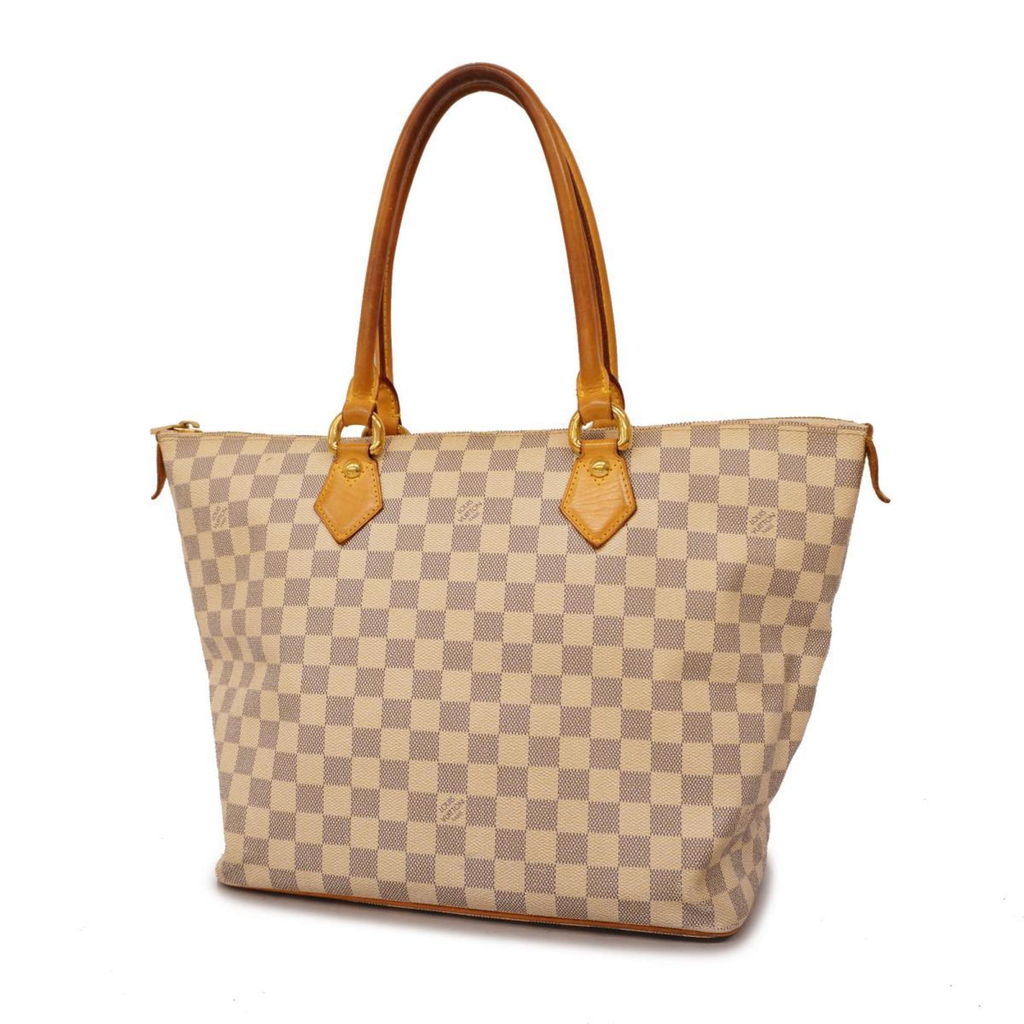 Louis Vuitton Tote Bag Damier Azur Saleya MM N51185 White Women's