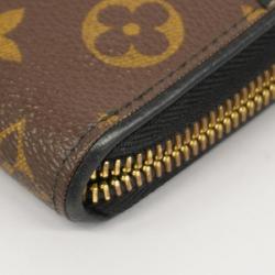 Louis Vuitton Long Wallet Monogram Zippy Retiro M61855 Brown Noir Ladies