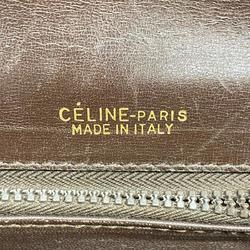 Celine Shoulder Bag C Macadam Canvas Leather Brown Women's