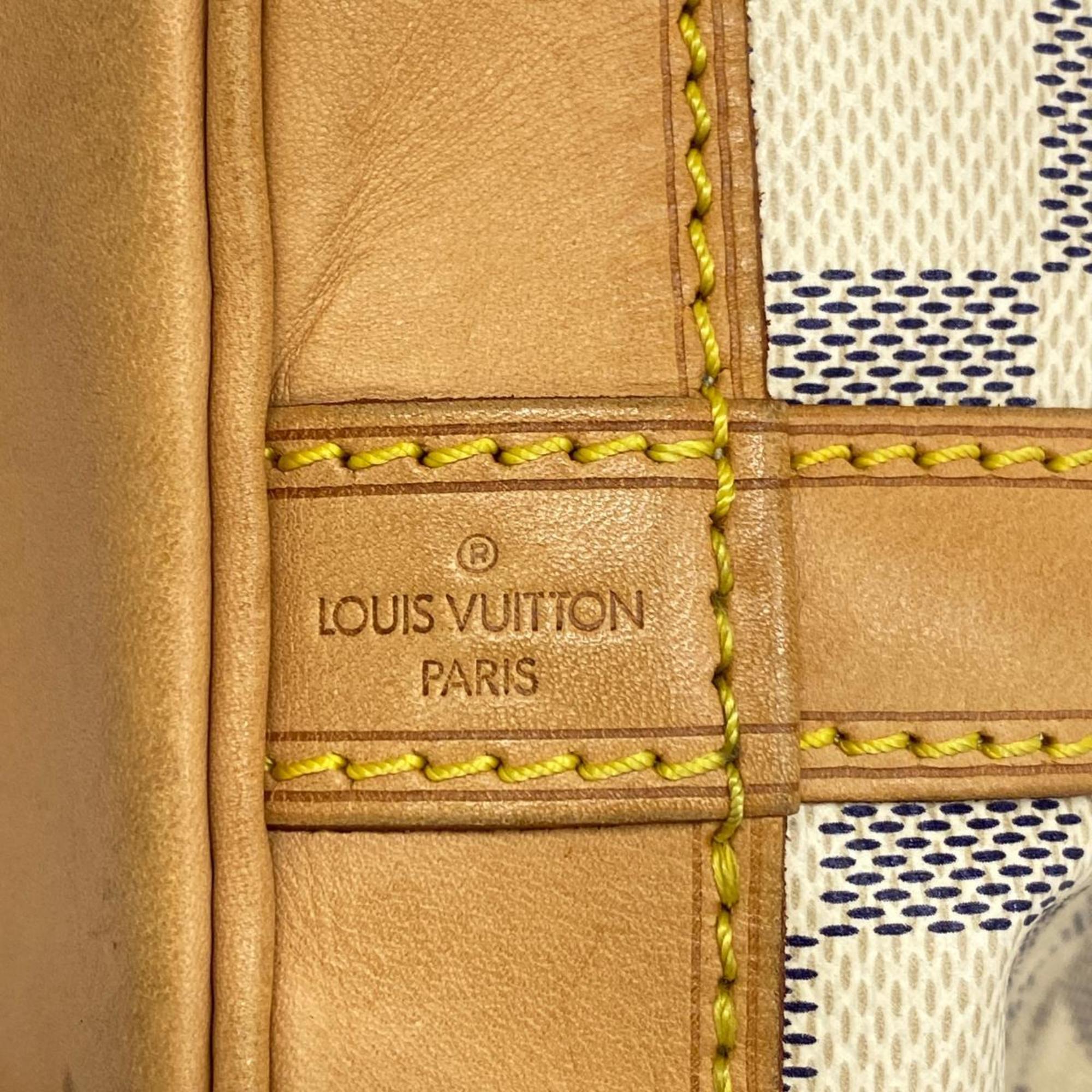 Louis Vuitton Shoulder Bag Damier Azur Noe BB N41220 White Women's