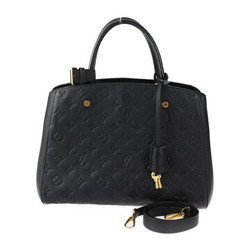 LOUIS VUITTON Louis Vuitton Montaigne MM Handbag M41048 Monogram Empreinte Black Shoulder Bag Tote