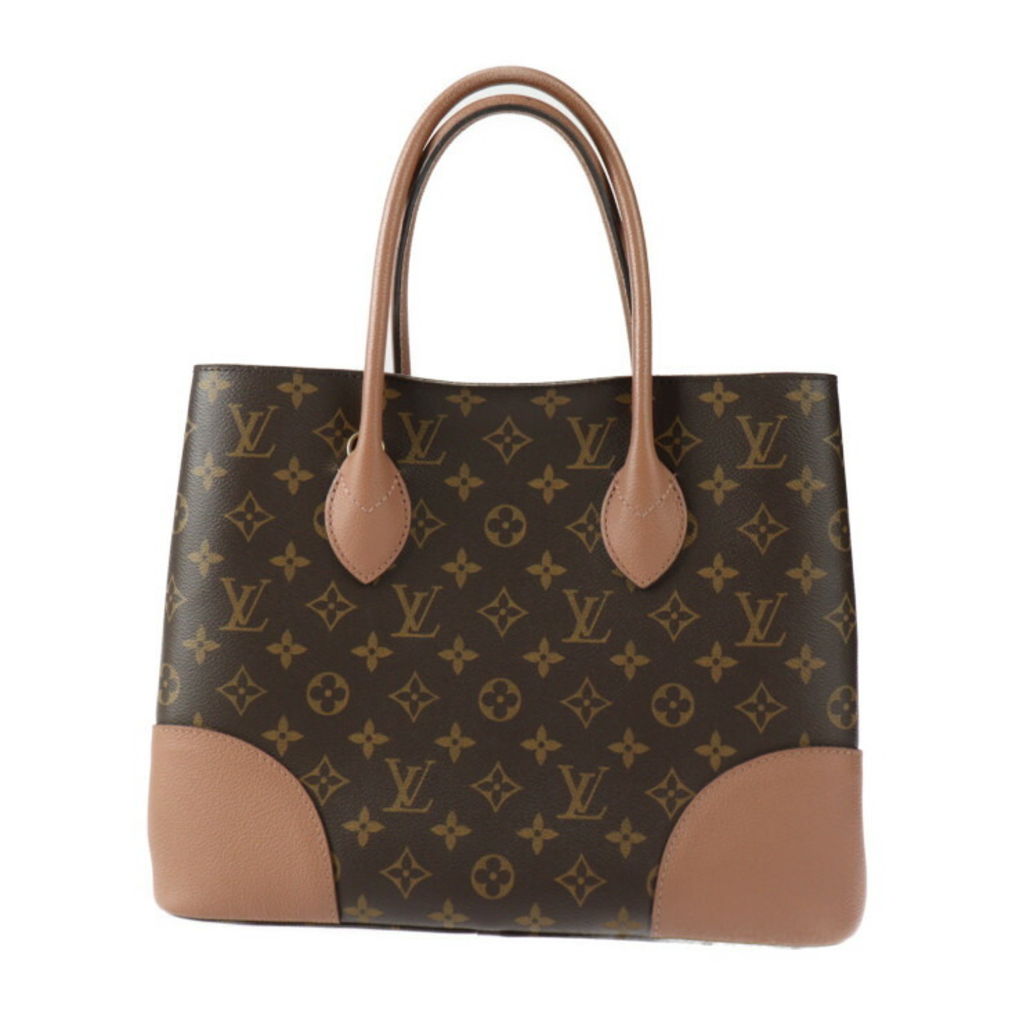 LOUIS VUITTON Louis Vuitton Flandrin Handbag M41597 Monogram Canvas Leather Brown Bois de Rose Shoulder Bag Tote