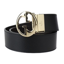 GUCCI Gucci reversible belt Belt 450000 Listed size 75・30 Leather Black Dark brown GG buckle