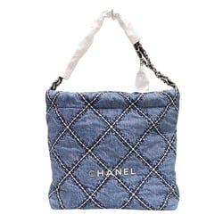 CHANEL CHANEL22 Small Handbag AS3260 Blue Denim C1 Women's Men's