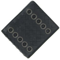 Bottega Veneta Bi-fold Wallet Intrecciato 113993 Black Leather Compact Men's Grommet BOTTEGA VENETA