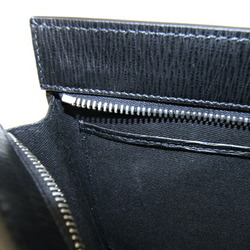 Salvatore Ferragamo Clutch Bag Gancini Revival 240972 Black Leather Second Men's