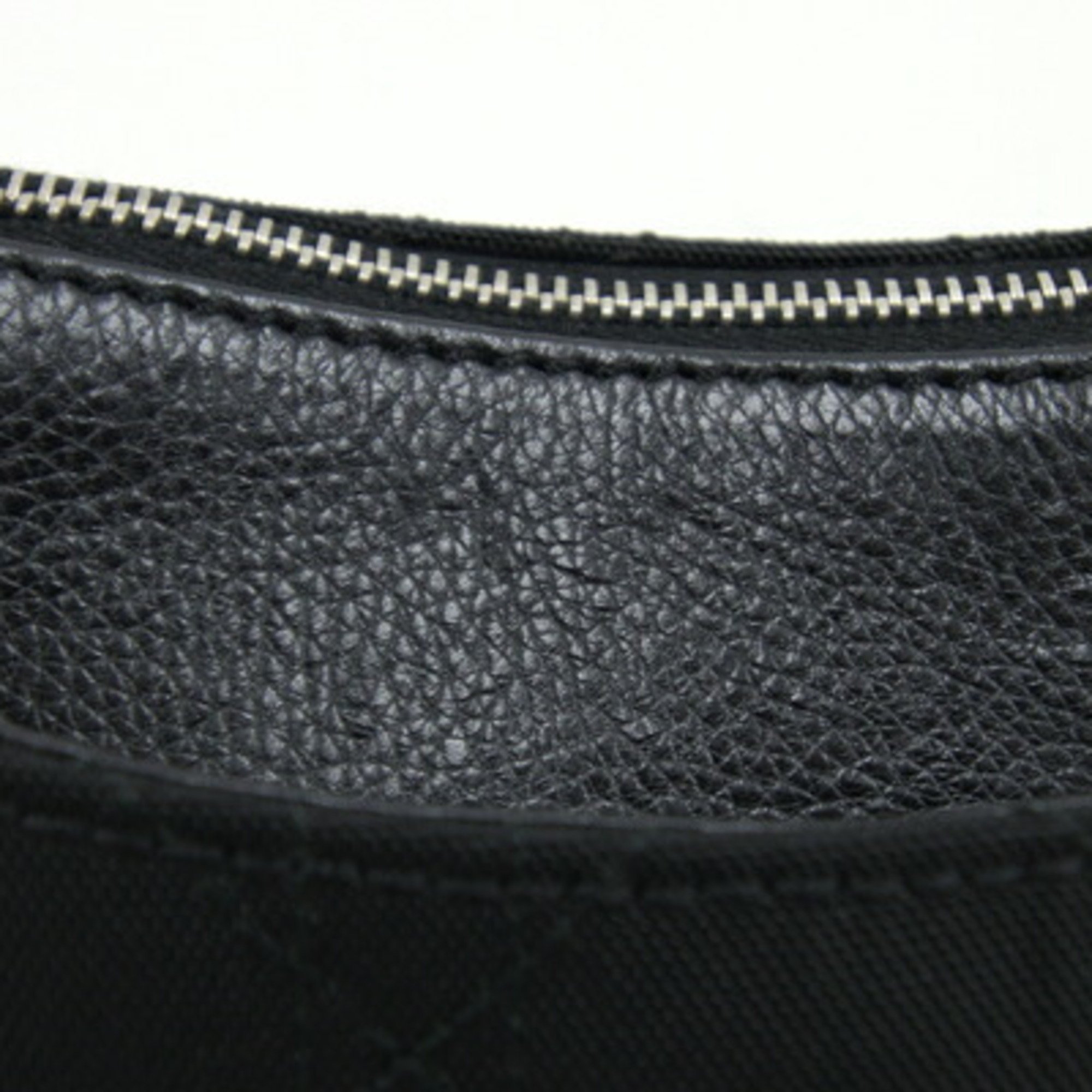 Christian Dior Dior Pouch Cannage Black Canvas Leather Women's DIOR