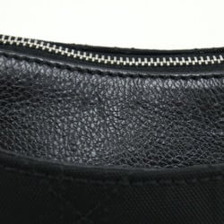 Christian Dior Dior Pouch Cannage Black Canvas Leather Women's DIOR