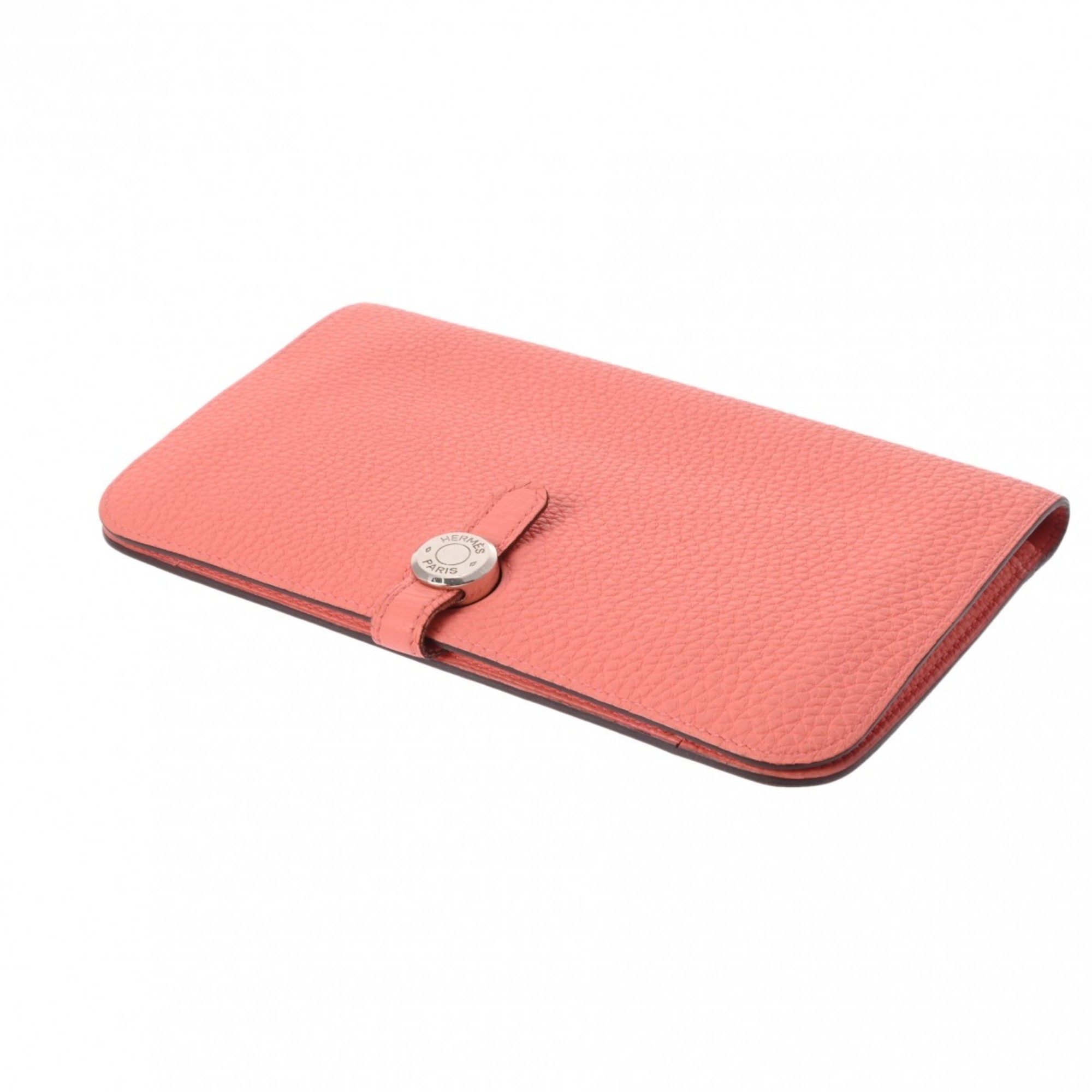 HERMES Dogon GM Rose Candy Palladium Hardware - X Stamp (around 2016) Unisex Togo Long Wallet