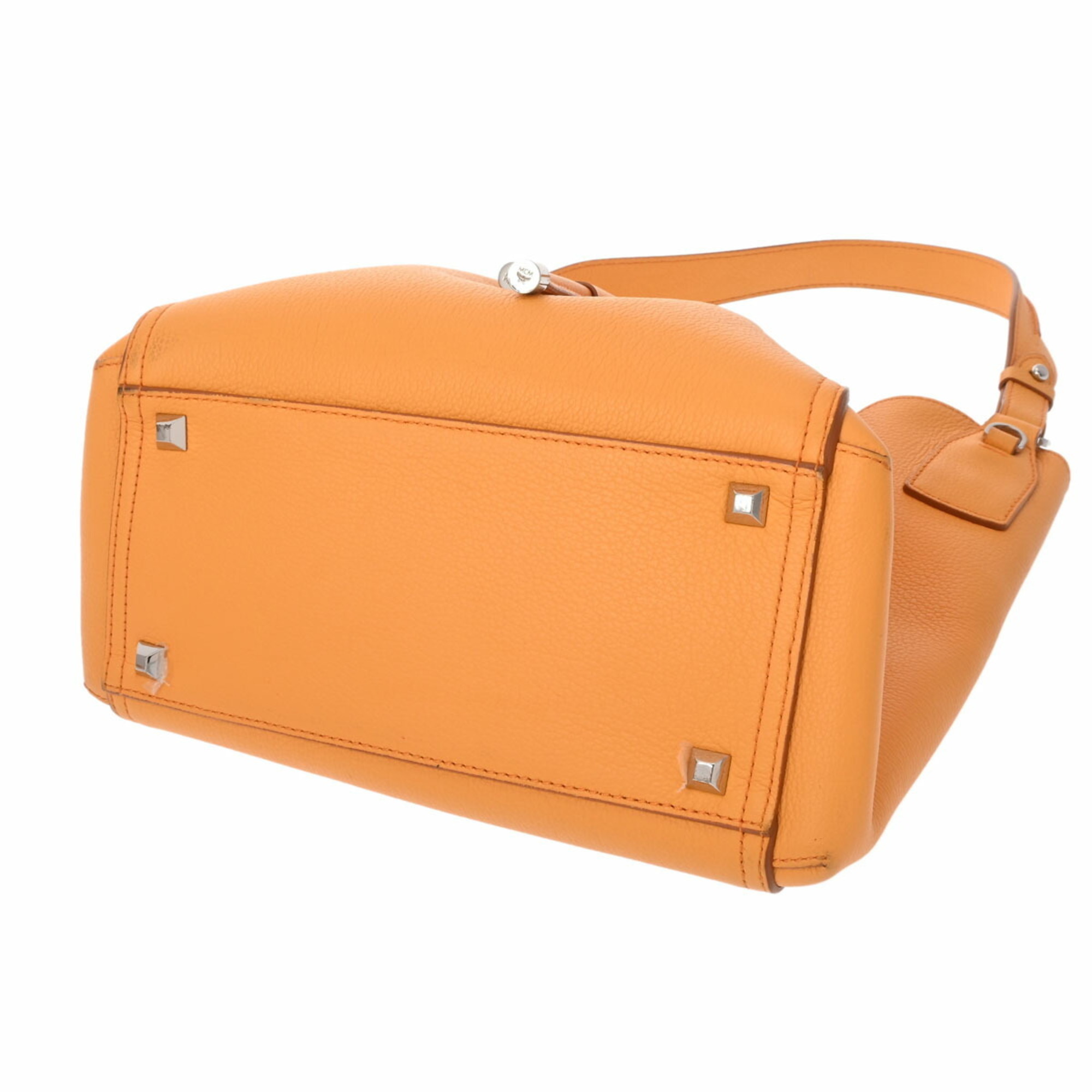 MCM Yellow MWD6SMA11YR001 Women's PVC Leather Shoulder Bag