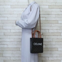 Celine Mibi Vertical Cabas Triomphe Shoulder Bag Coated Canvas 194372 Brown Women's CELINE