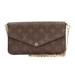 Louis Vuitton Pochette Felicie Monogram Shoulder Bag Canvas M61276 Brown Women's LOUIS VUITTON 2way Chain