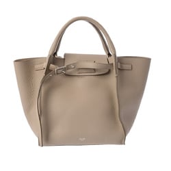 CELINE Big Bag Small Greige 183313 Women's Calfskin Handbag