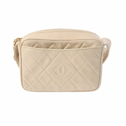 CHANEL Chanel Chain Shoulder Off-White Women's Lambskin Bag
