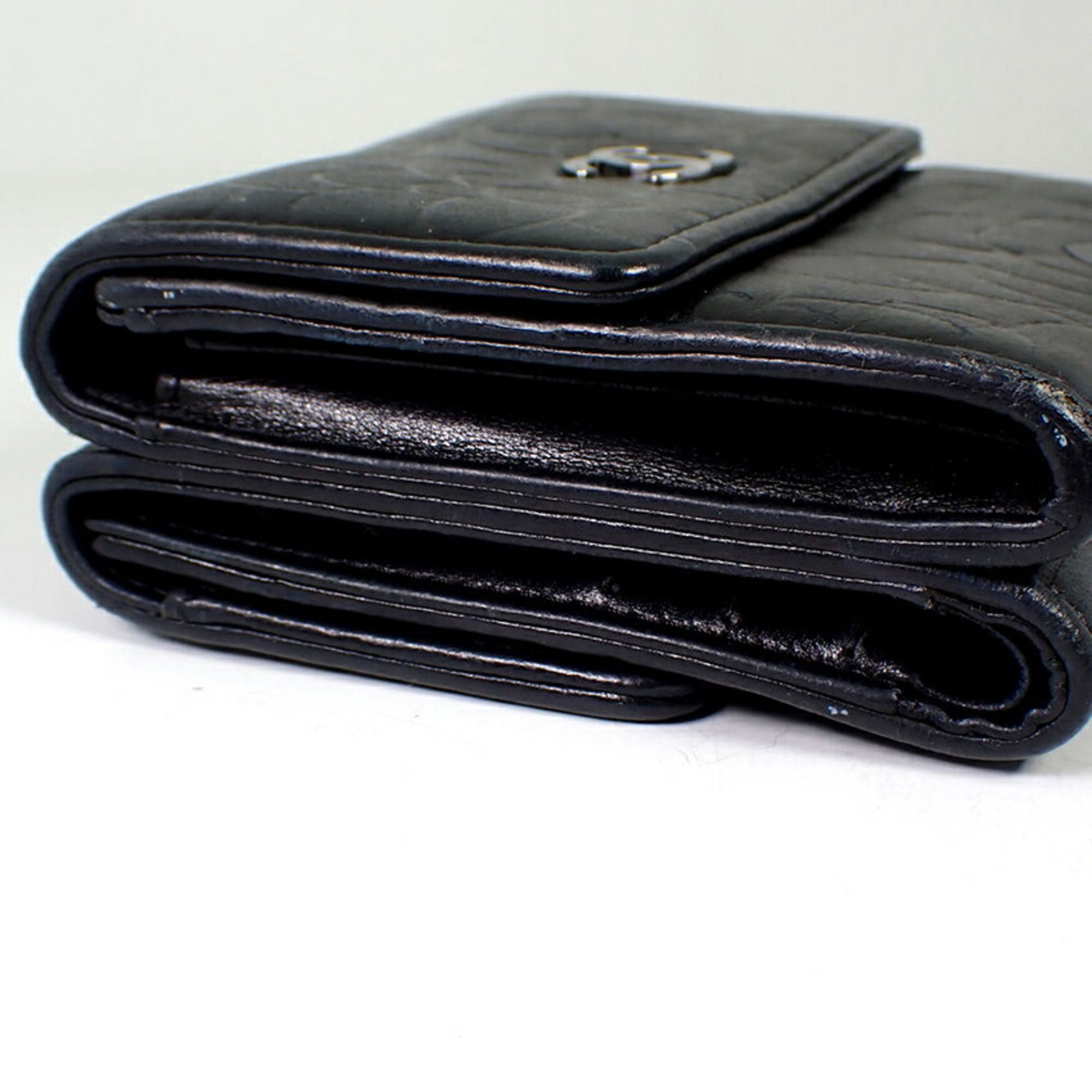 CHANEL Camellia 12096424 Compact Wallet Double Bi-fold