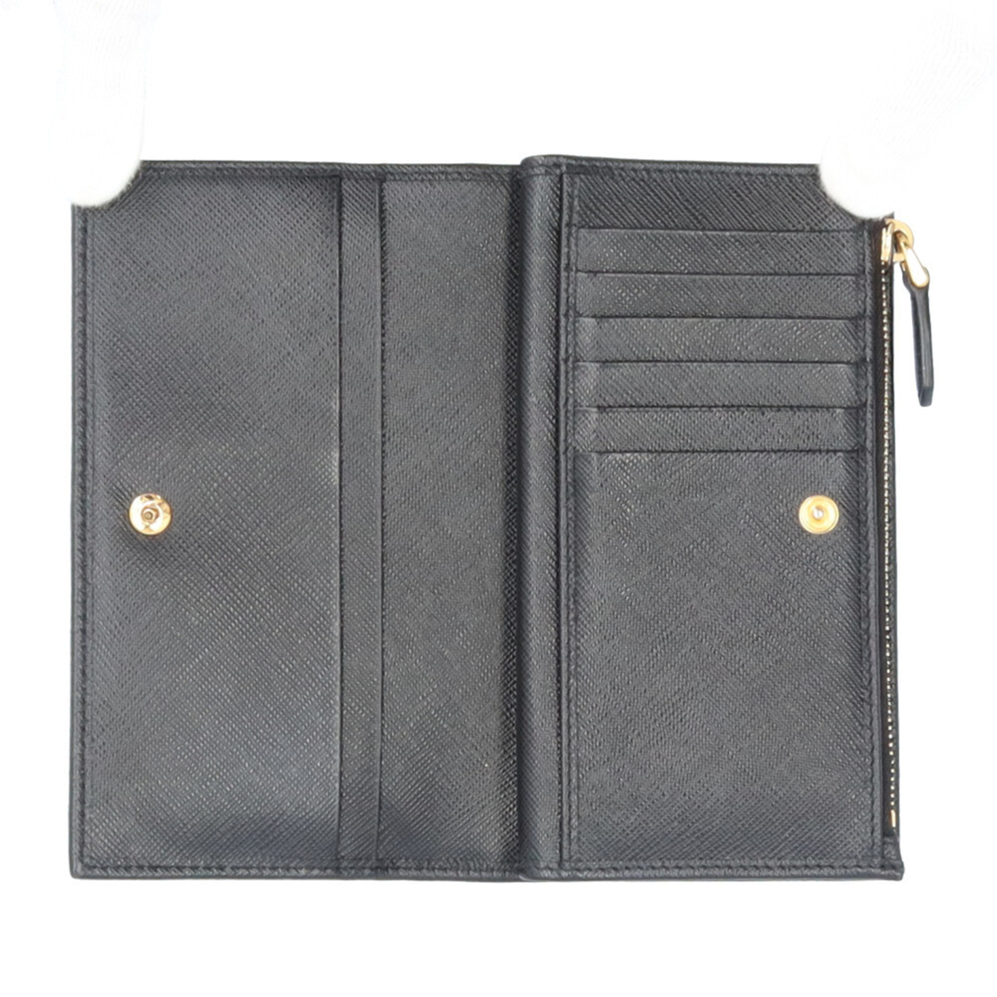Prada Saffiano Bi-fold Wallet Leather 1ML009 Unisex PRADA