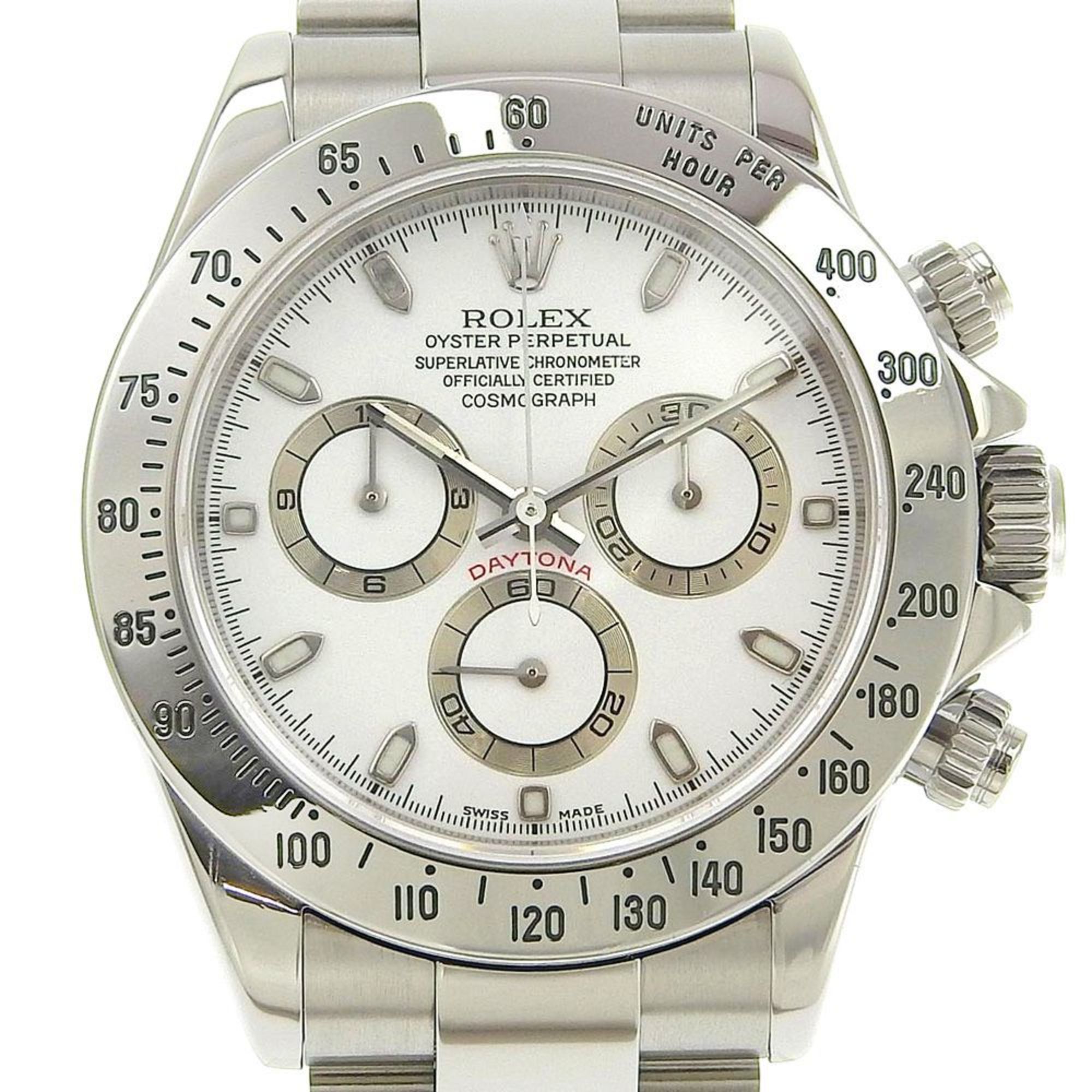 Rolex ROLEX Daytona 116520 F series (around 2003-2004) White dial SS self-winding automatic 40mm men's watch