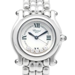 Chopard Happy Sport Watch Stainless Steel 27 8250-23 Quartz Ladies Moving Diamond