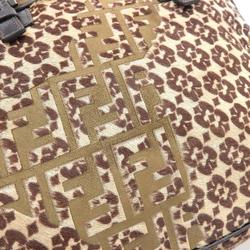 FENDI Handbag 8BN005 Boston Bag Pony FF Pattern Zucca Leopard