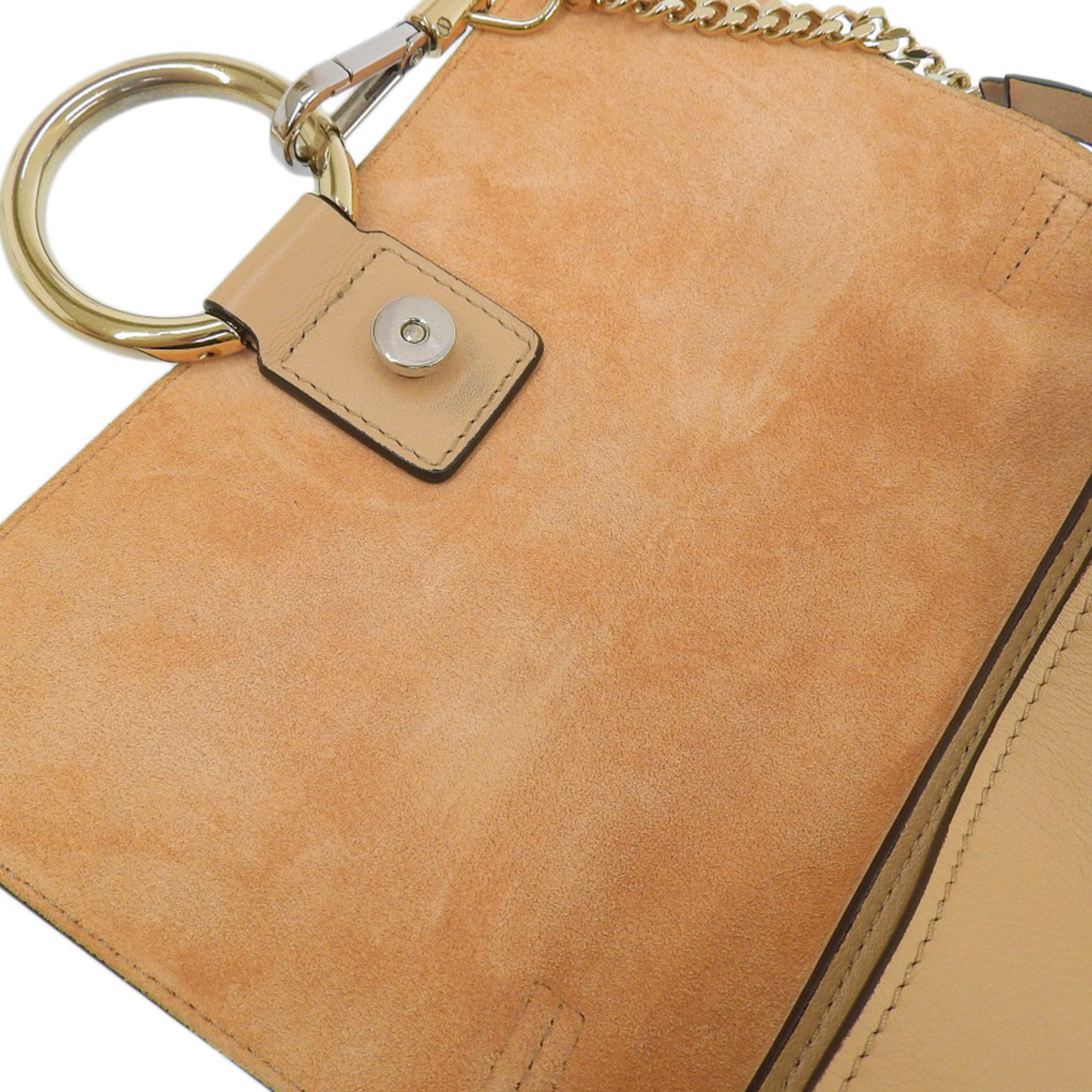 Chloé Chloe CHLOE Fady bag handbag shoulder leather pink beige