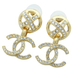Chanel CHANEL Coco Mark Earrings L23P Rhinestone Swing