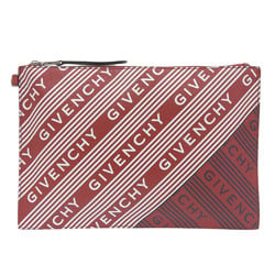 Givenchy GIVENCHY Clutch Bag NED0169 Second Leather Red x White Black