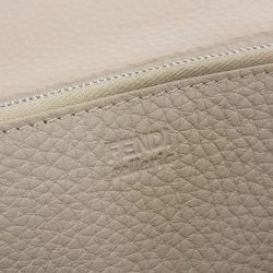 FENDI Selleria Long Wallet 8M0384 Leather Grey