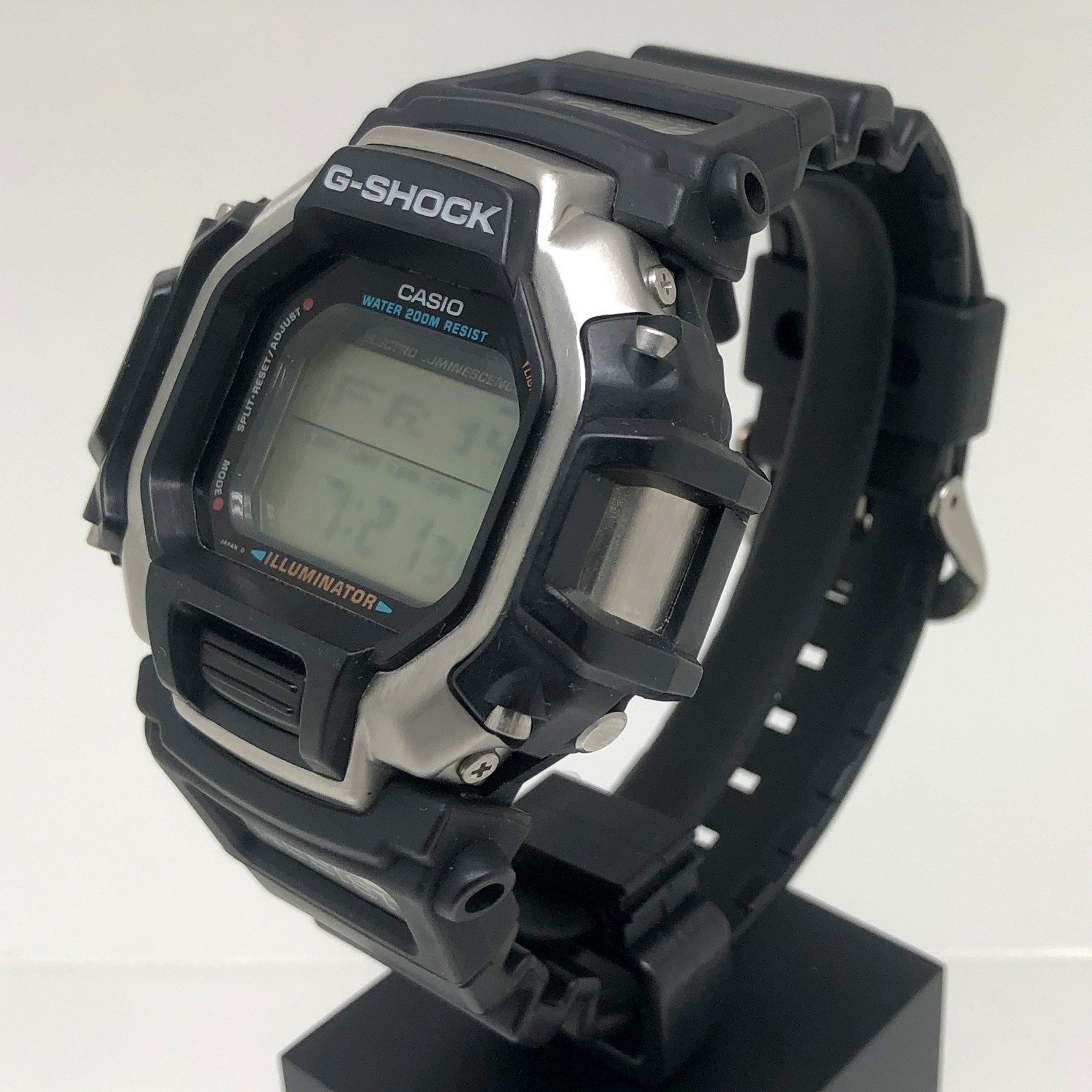 G-SHOCK CASIO Watch DW-8150-1V M1433 Overseas Gundam Slot EL Black Metal Cover Silver DW-8100 Digital Mikunigaoka Store ITOG2OZUJG78