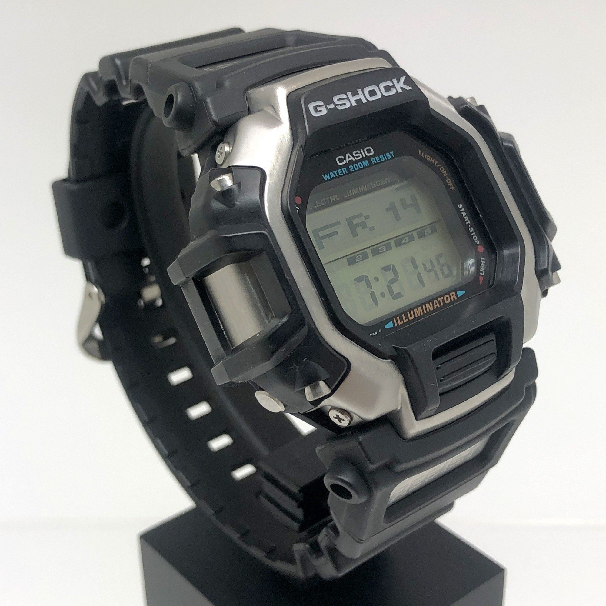 G-SHOCK CASIO Watch DW-8150-1V M1433 Overseas Gundam Slot EL Black Metal Cover Silver DW-8100 Digital Mikunigaoka Store ITOG2OZUJG78