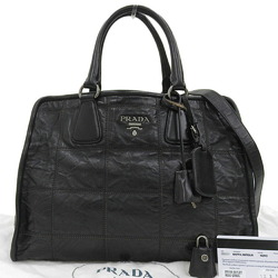 PRADA Bag BN2217 Handbag Shoulder Leather Black