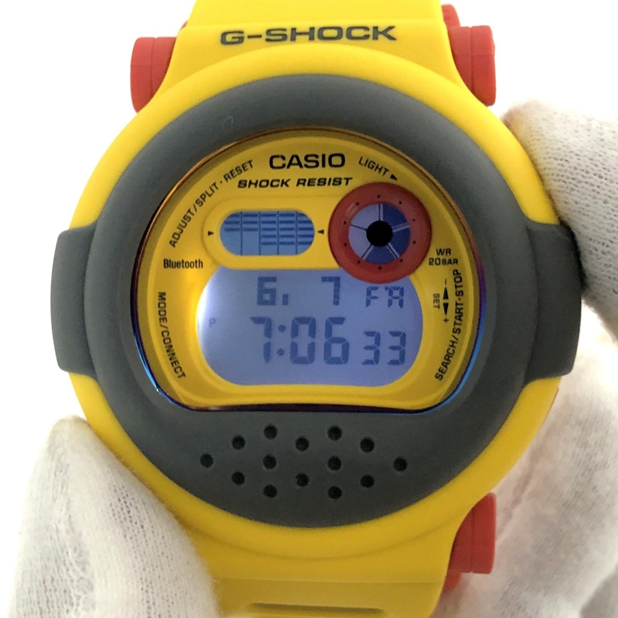 G-SHOCK CASIO Watch G-B001MVE-9 Jason Reprint DW-001 Series Yellow Gray Bluetooth Digital Men's Mikunigaoka Store IT746MR2P0OO