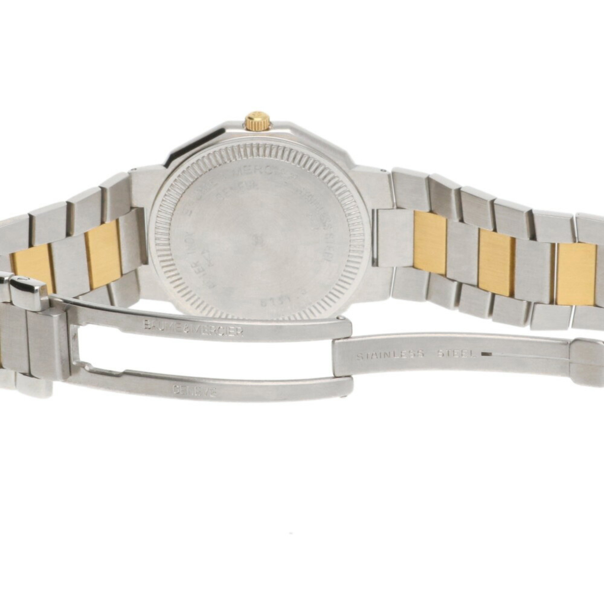 Baume & Mercier Riviera Watch Stainless Steel 6131.8 Quartz Men's Defective Item Non-Waterproof Bezel Diamond Triple Calendar