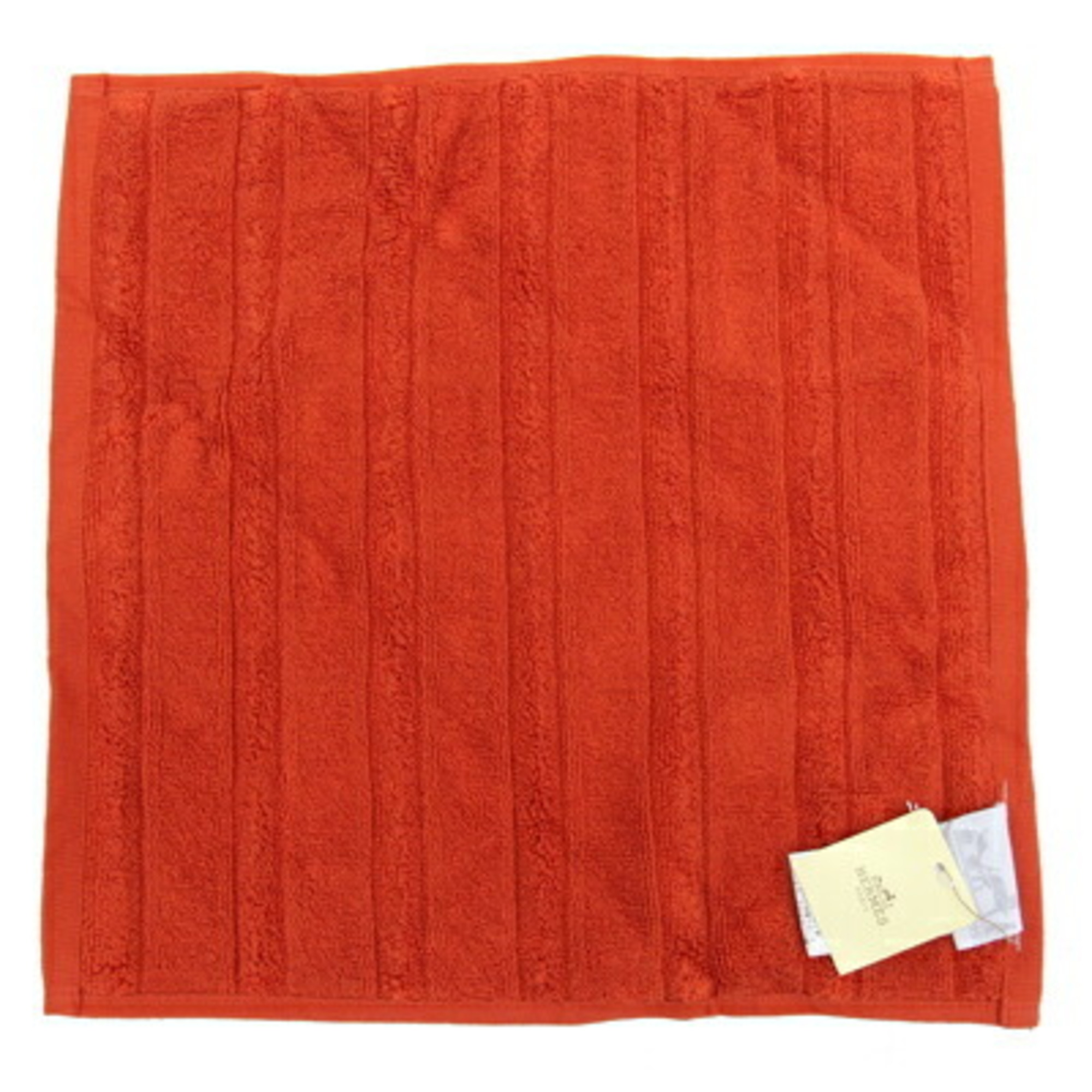 Hermes Hand Towel Carre Labyrinth 101299M Orange 100% Cotton Women's HERMES