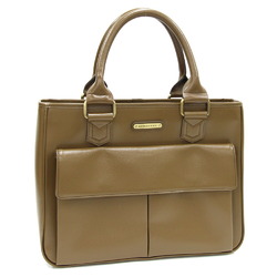 Burberry handbag, khaki brown leather, hand tote, storage, ladies, check, BURBERRY