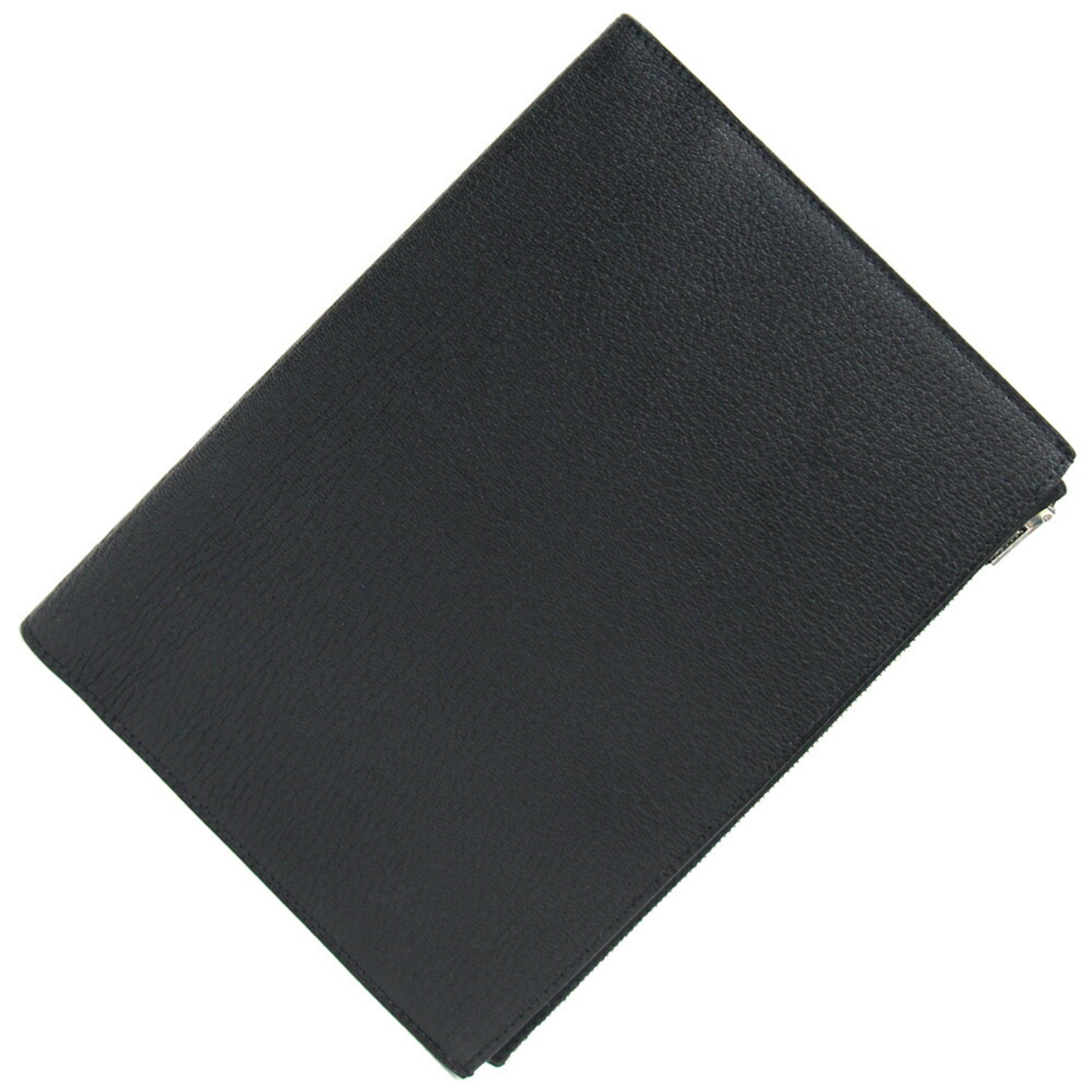 Hermes Notebook Cover EA Zip Black Swift Leather D Stamp Agenda Men's Women's HERMES